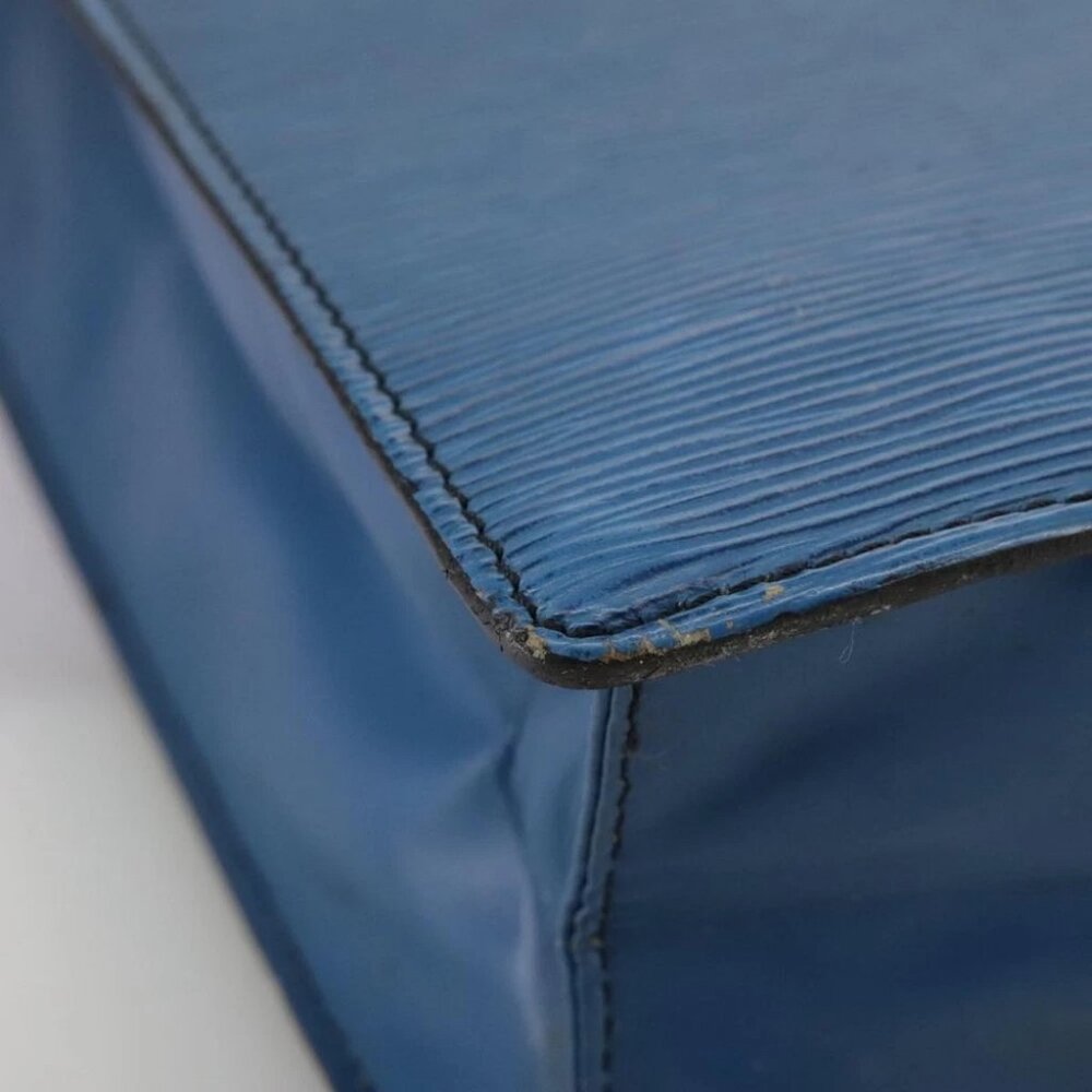 LOUIS VUITTON Epi Sac Plat Hand Bag Blue LV - Picture 8 of 14